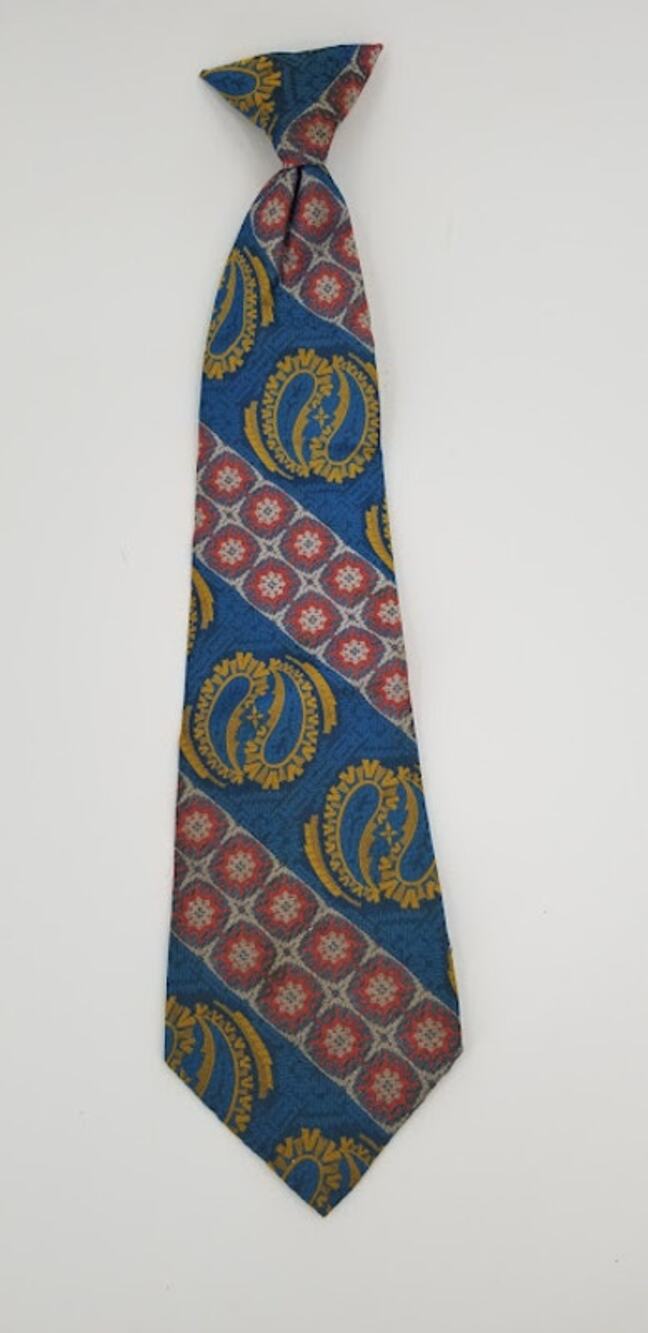 Vintage Towncraft Men's Metal Clip On Neck Tie Pre Tied Easy Wearing No Fuss
